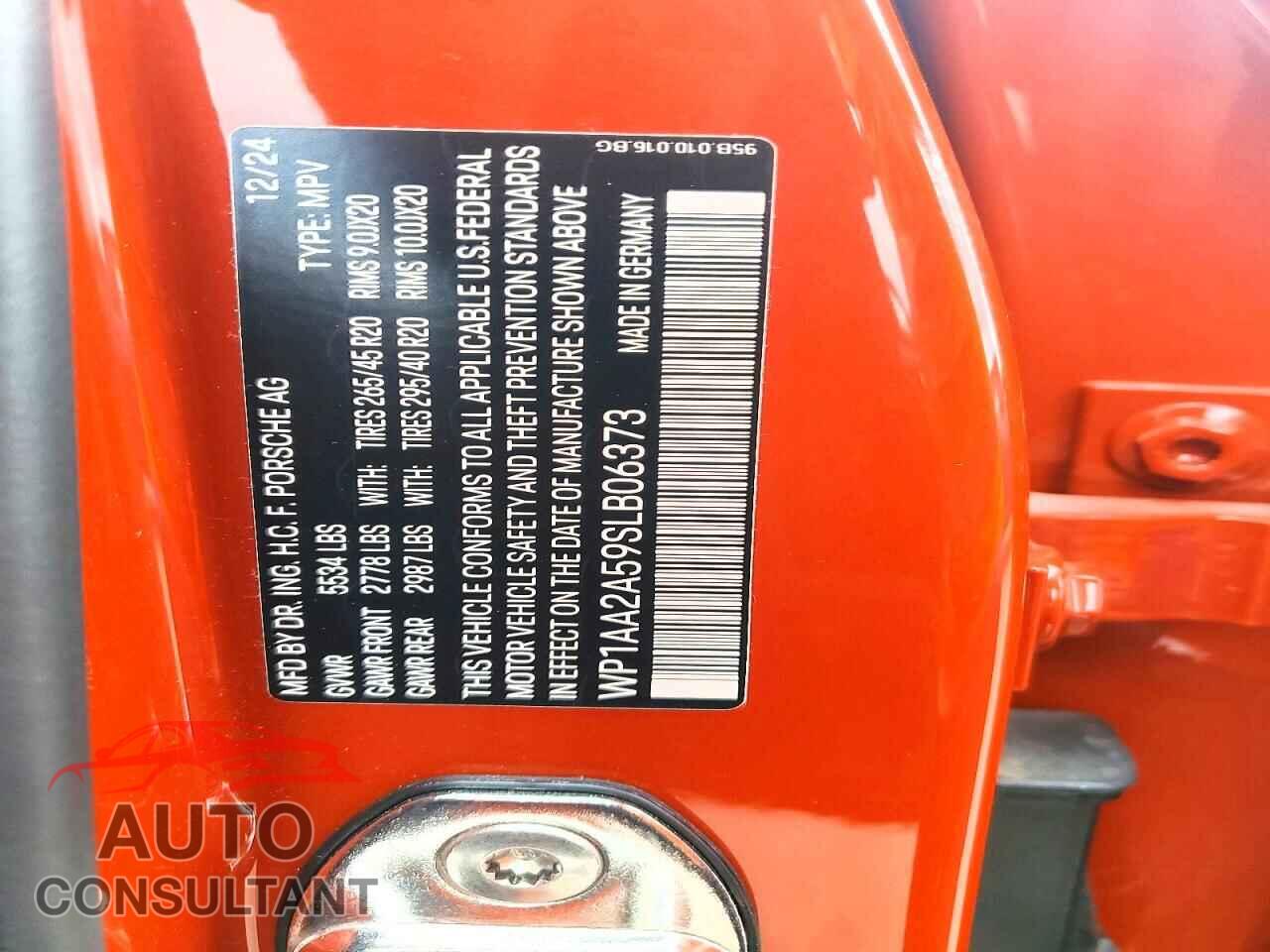 PORSCHE MACAN 2025 - WP1AA2A59SLB06373