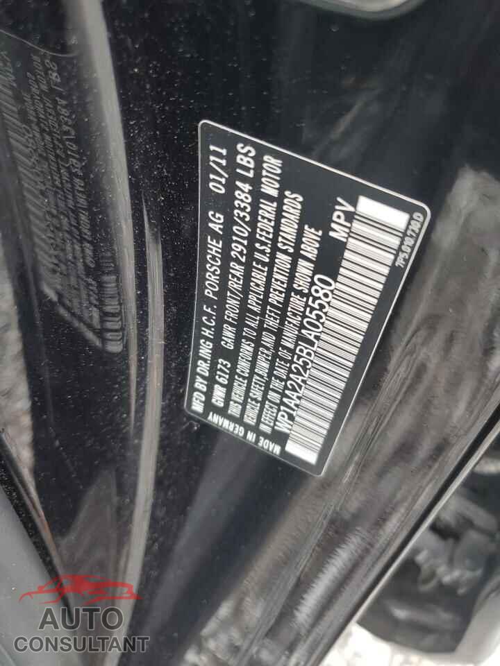 PORSCHE CAYENNE 2011 - WP1AA2A25BLA05580