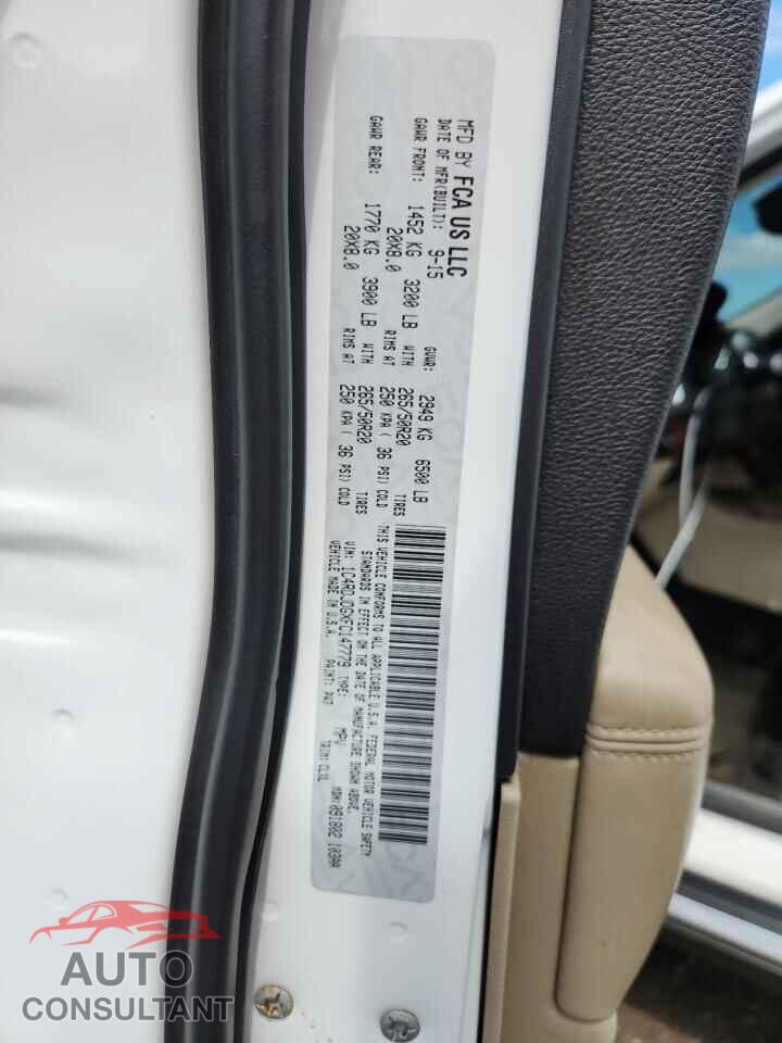 DODGE DURANGO 2015 - 1C4RDJDGXFC147779