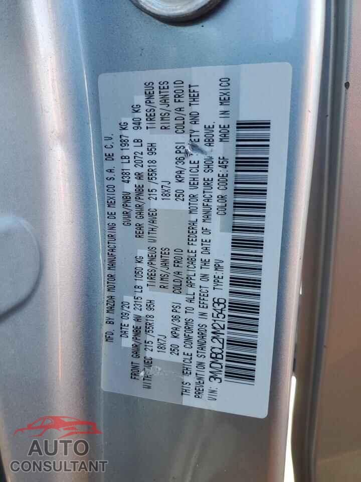 MAZDA CX30 2021 - 3MVDMBCL2MM215436