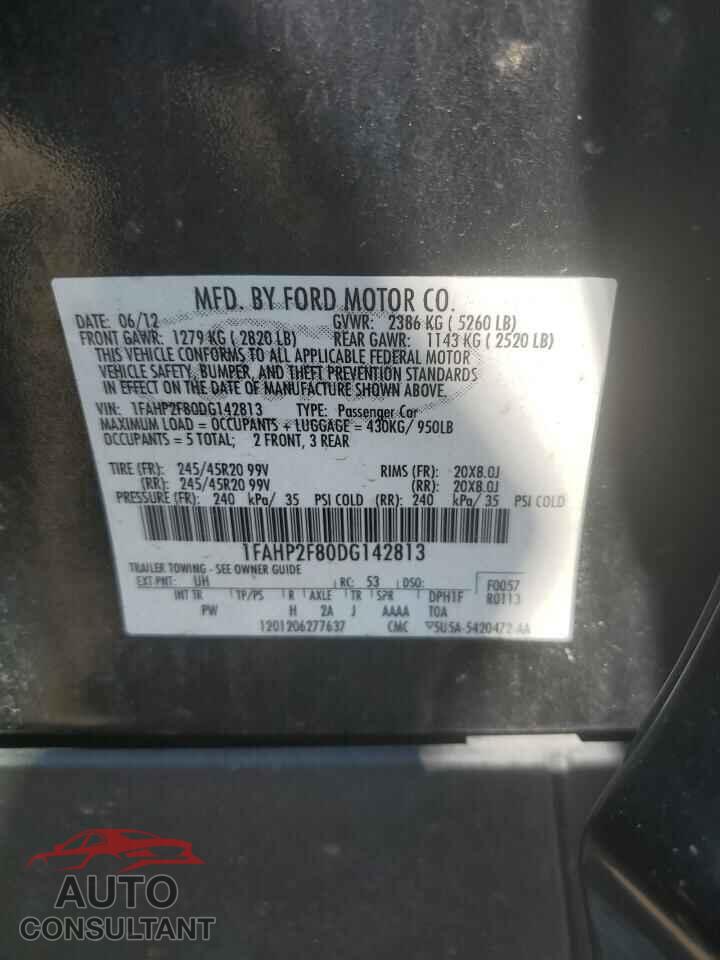 FORD TAURUS 2013 - 1FAHP2F80DG142813