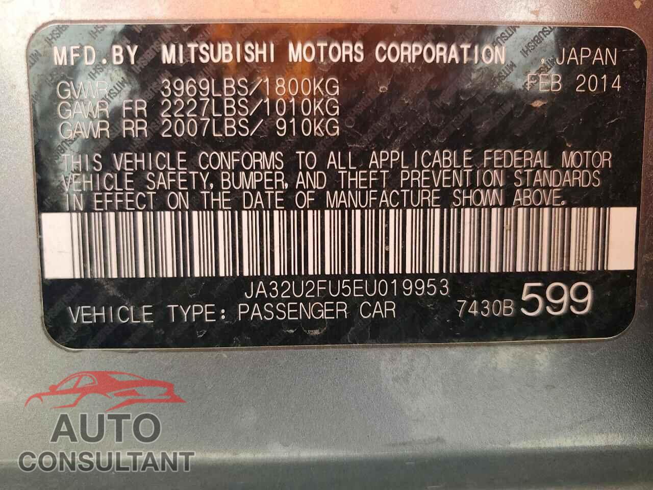 MITSUBISHI LANCER 2014 - JA32U2FU5EU019953