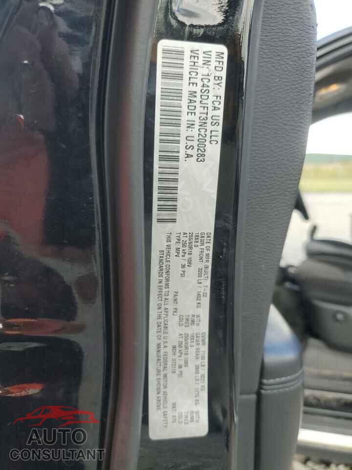 DODGE DURANGO 2022 - 1C4SDJFT3NC200283