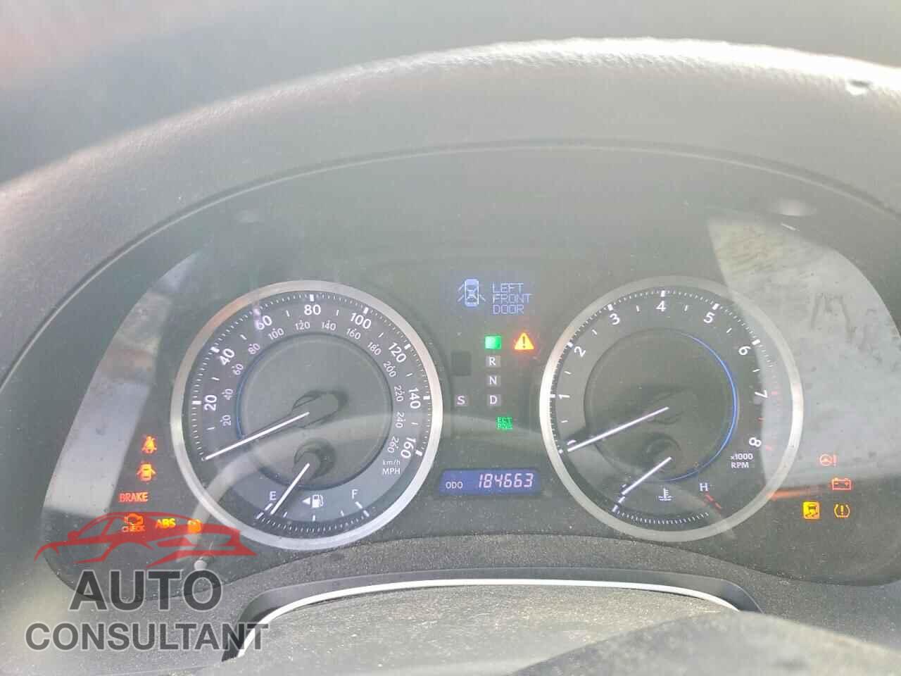LEXUS IS 250 2012 - JTHBF5C27C5157886