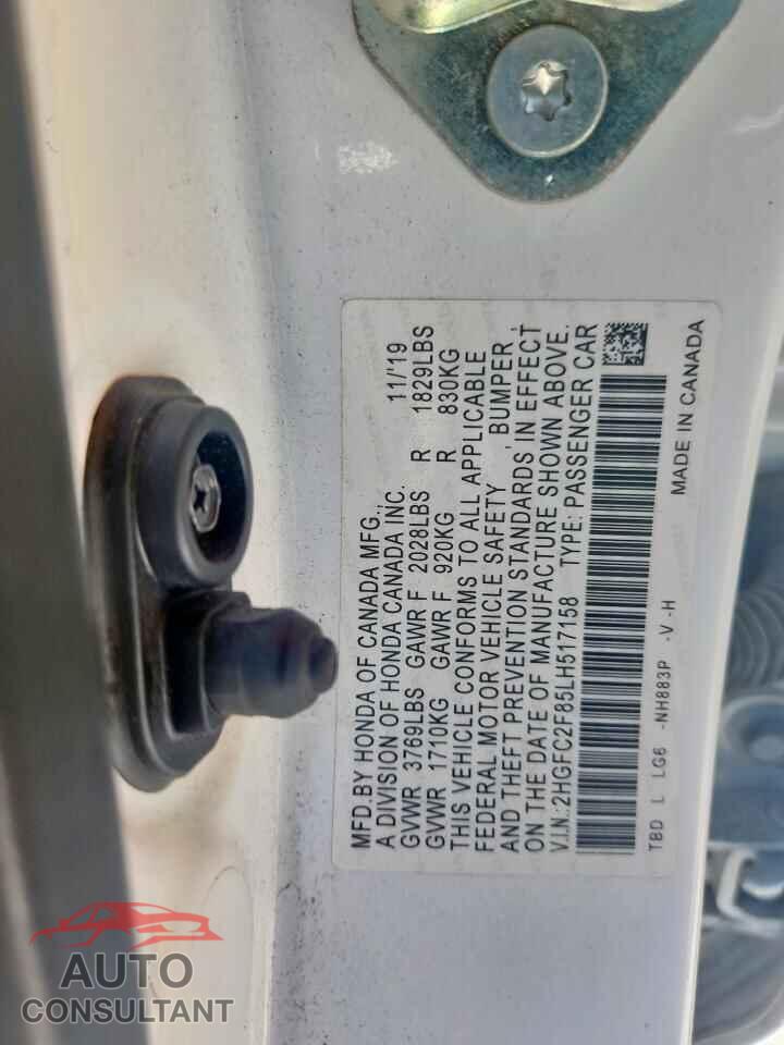HONDA CIVIC 2020 - 2HGFC2F85LH517158