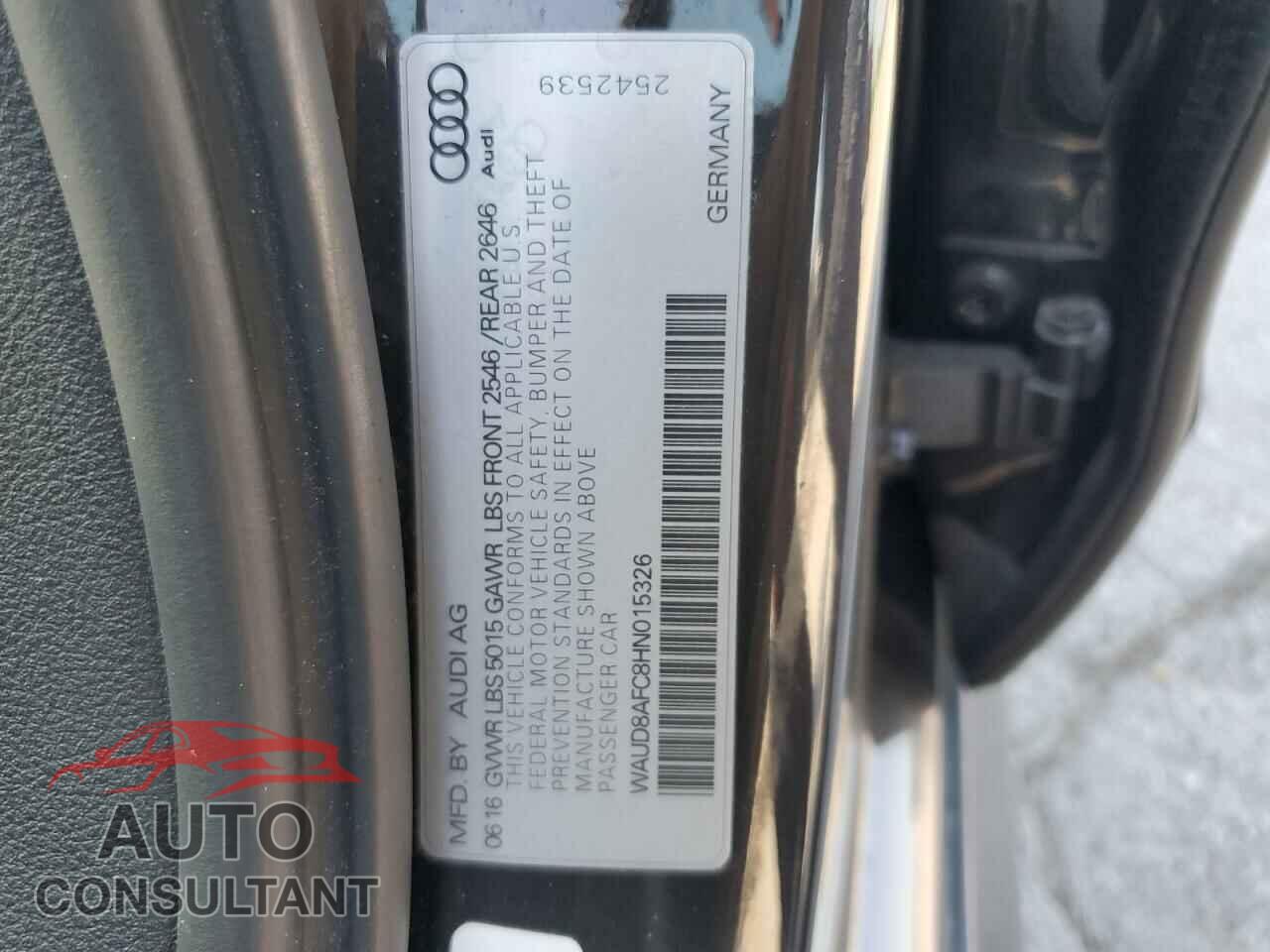 AUDI A6 2017 - WAUD8AFC8HN015326