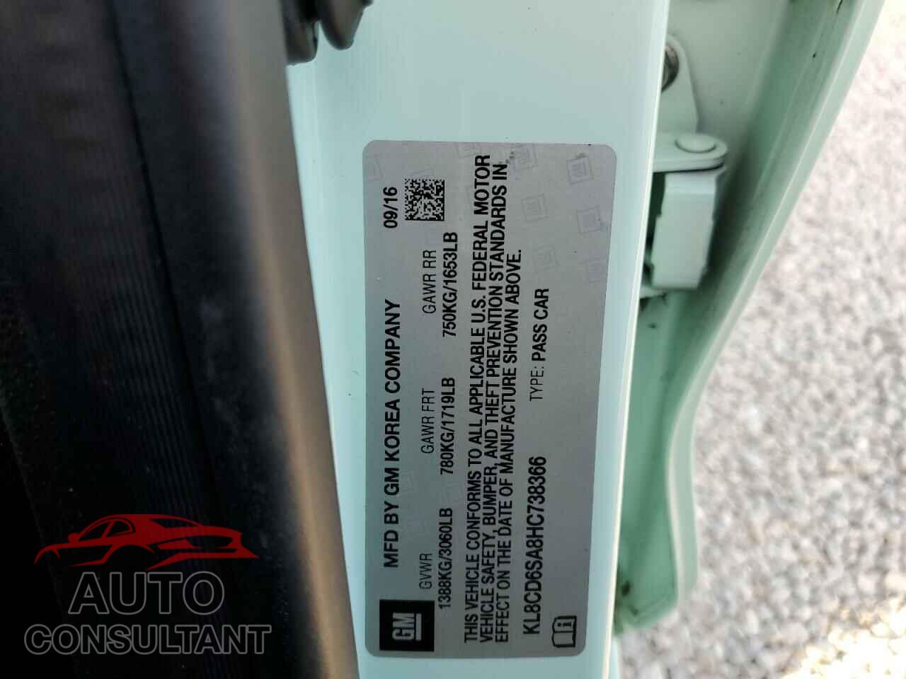 CHEVROLET SPARK 2017 - KL8CD6SA8HC738366