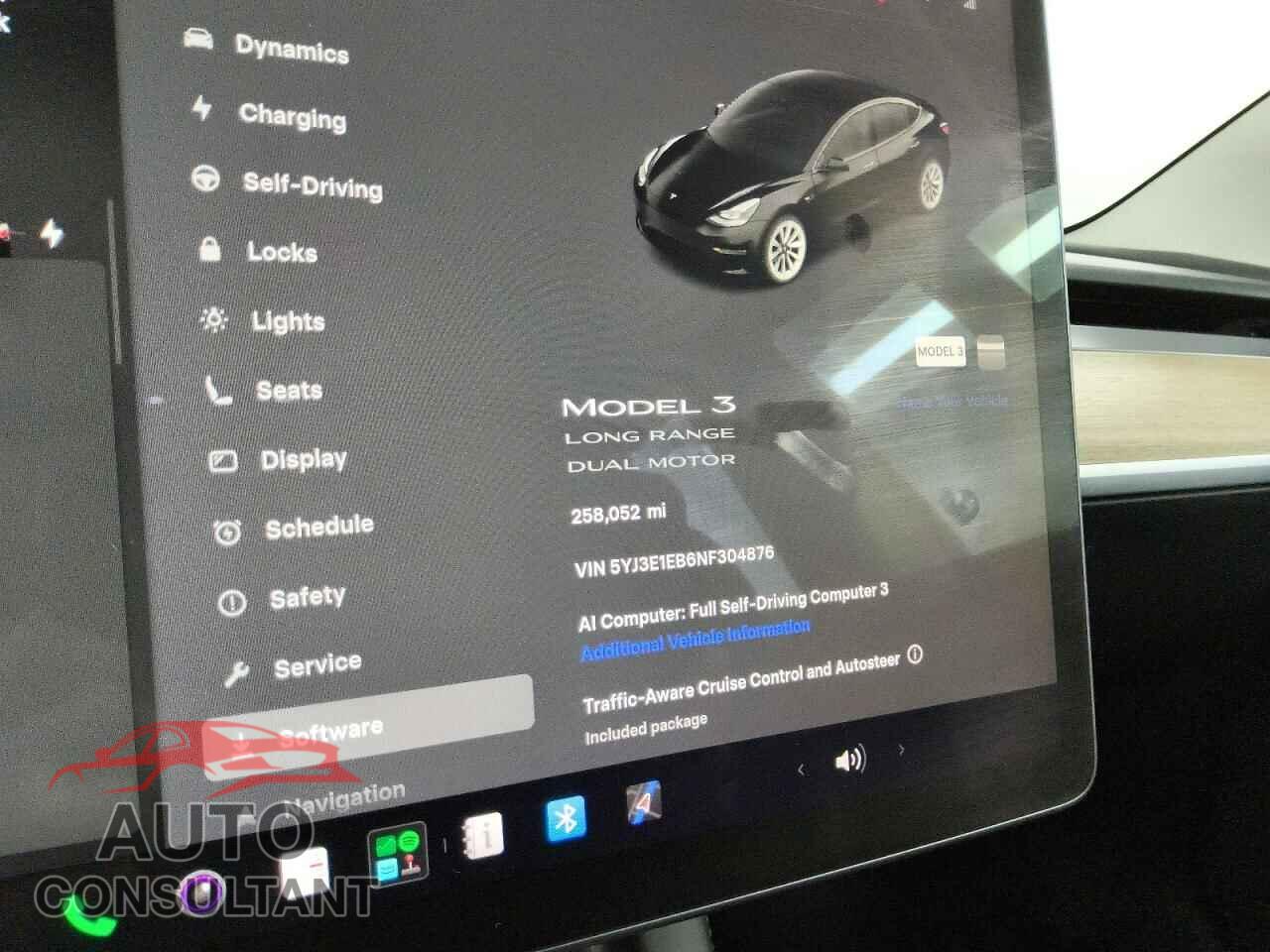 TESLA MODEL 3 2022 - 5YJ3E1EB6NF304876