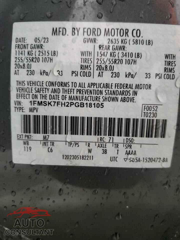 FORD EXPLORER 2023 - 1FMSK7FH2PGB18105