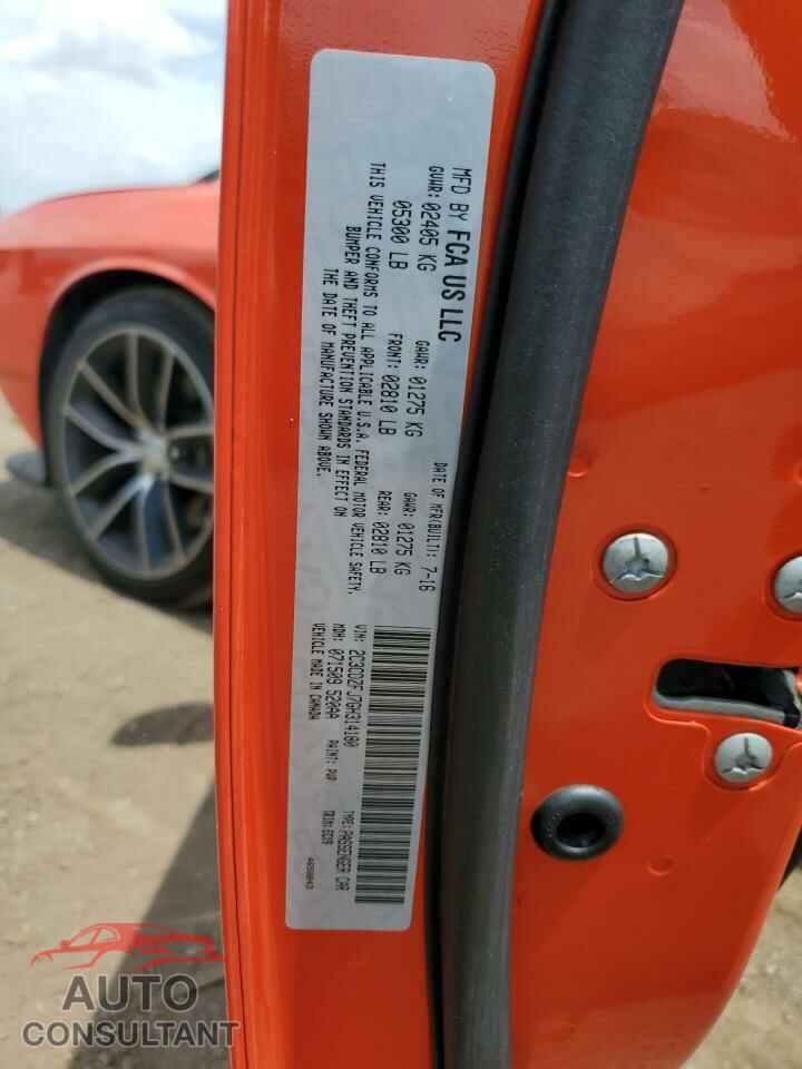 DODGE CHALLENGER 2016 - 2C3CDZFJ7GH314180
