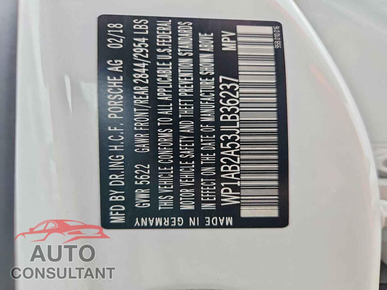 PORSCHE MACAN 2018 - WP1AB2A53JLB36237