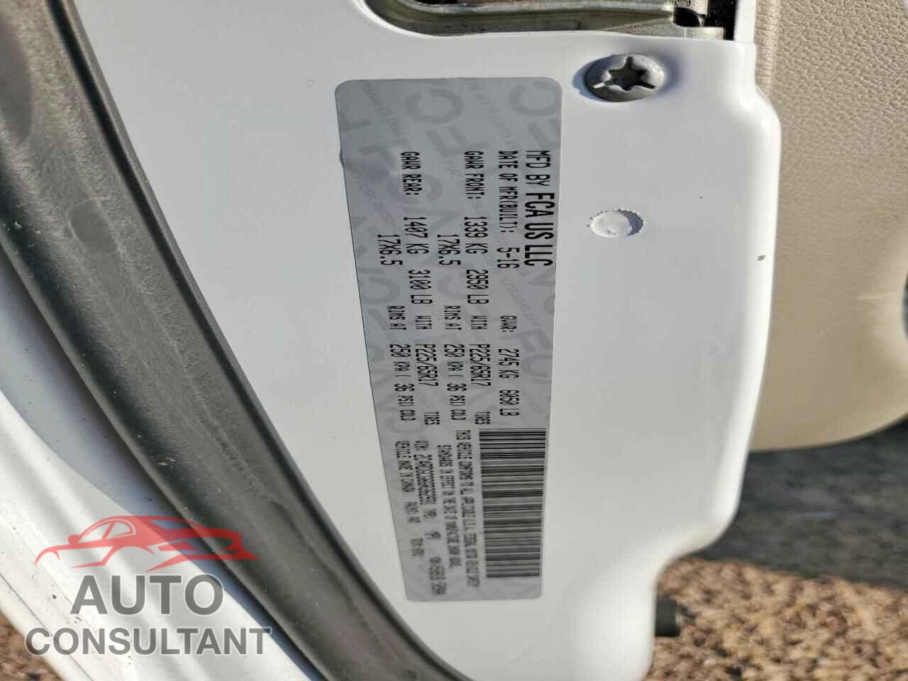 DODGE CARAVAN 2016 - 2C4RDGCG6GR362931