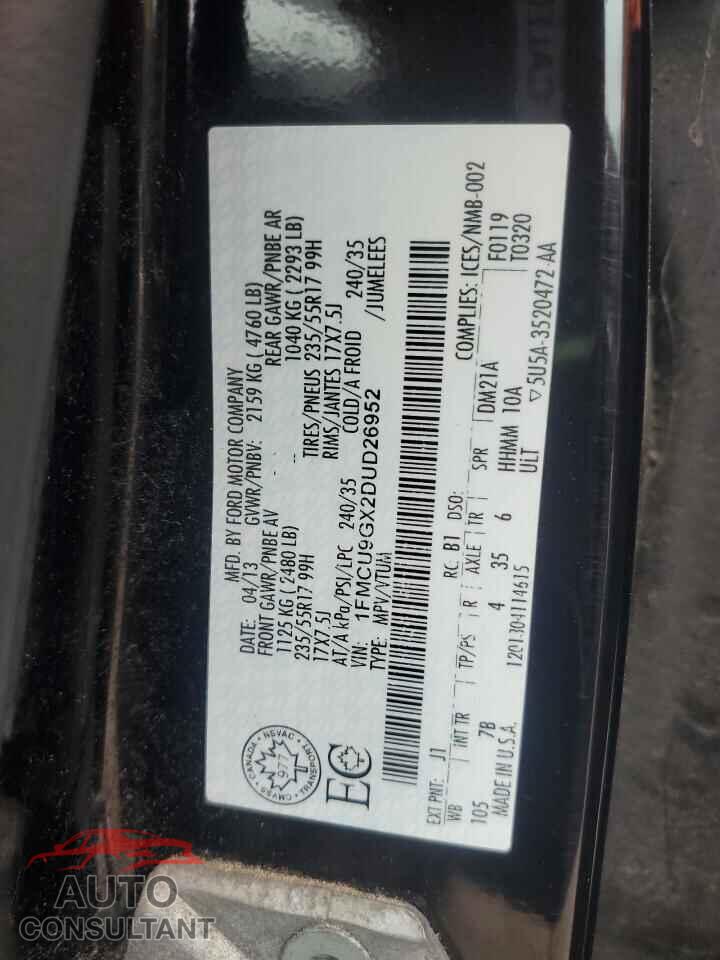 FORD ESCAPE 2013 - 1FMCU9GX2DUD26952