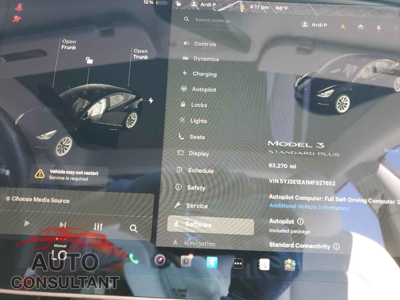 TESLA MODEL 3 2021 - 5YJ3E1EA1MF927652