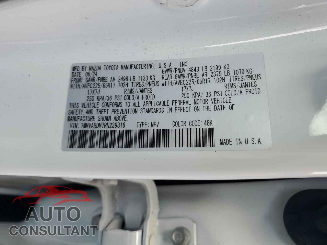 MAZDA CX-50 2024 - 7MMVABDM7RN239816