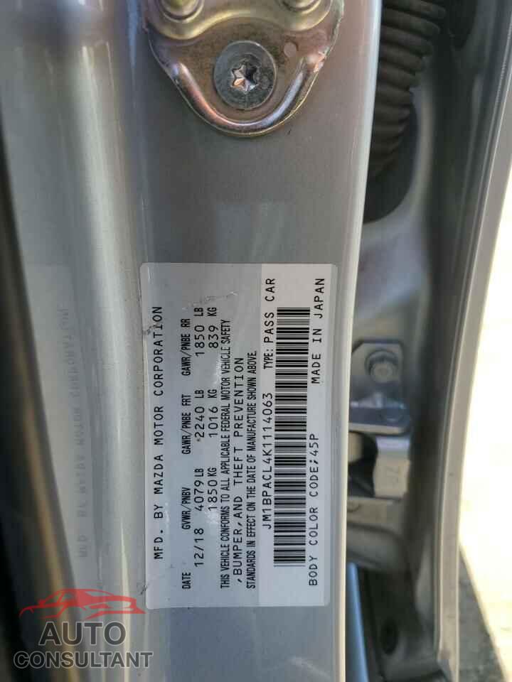 MAZDA 3 2019 - JM1BPACL4K1114063