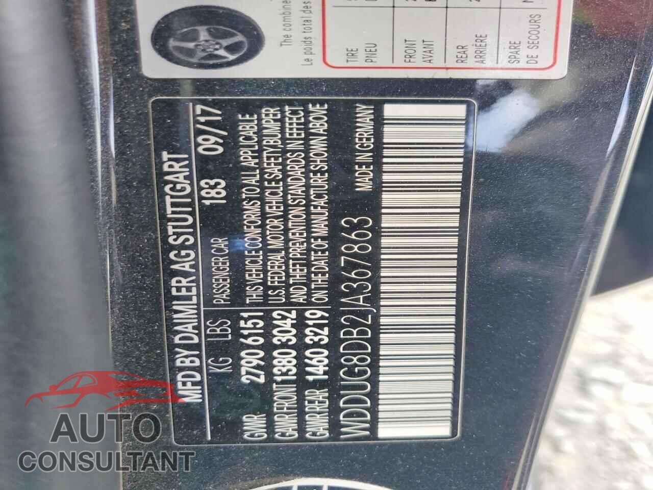 MERCEDES-BENZ S-CLASS 2018 - WDDUG8DB2JA367863