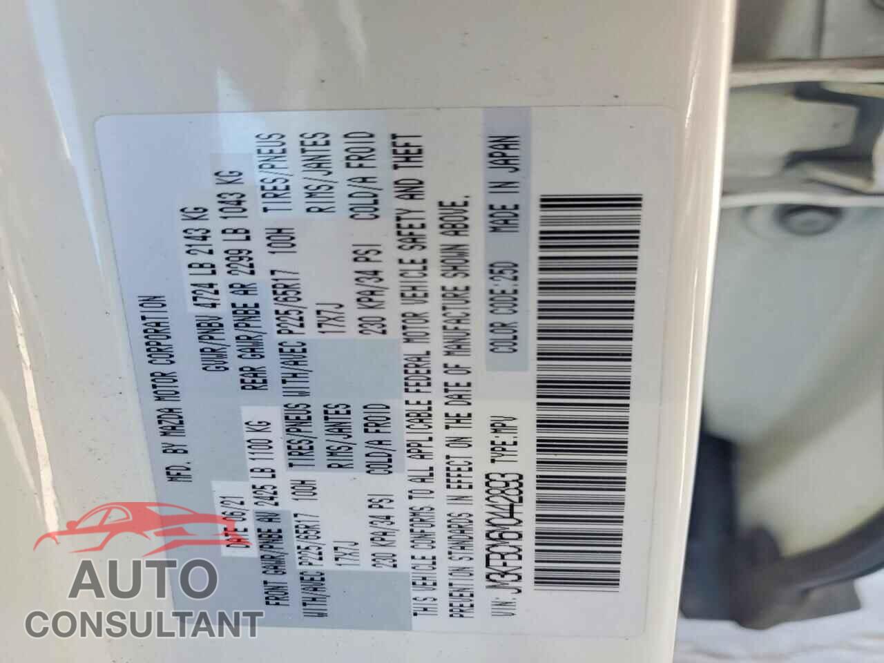 MAZDA CX-5 2021 - JM3KFBCM6M0442893