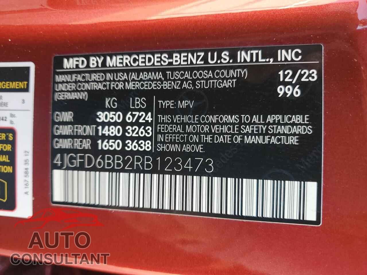 MERCEDES-BENZ GLE-CLASS 2024 - 4JGFD6BB2RB123473