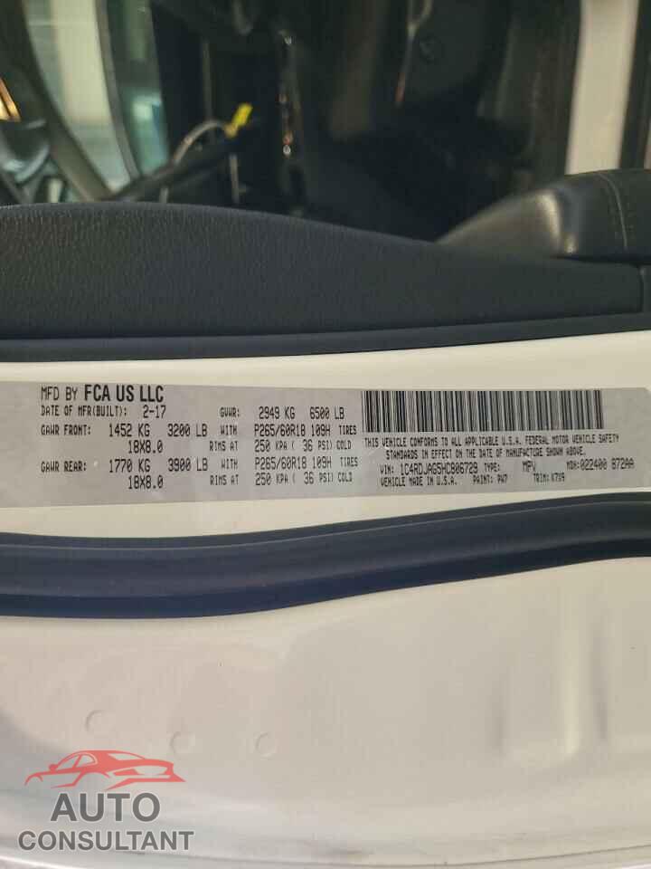 DODGE DURANGO 2017 - 1C4RDJAG5HC806729