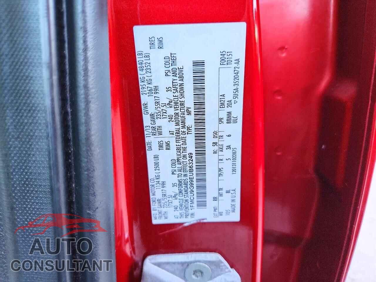 FORD ESCAPE 2014 - 1FMCU9G99EUB63249
