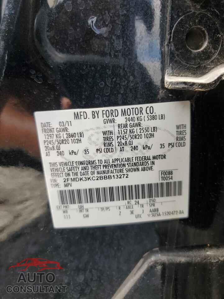 FORD EDGE 2011 - 2FMDK3KC2BBB13272