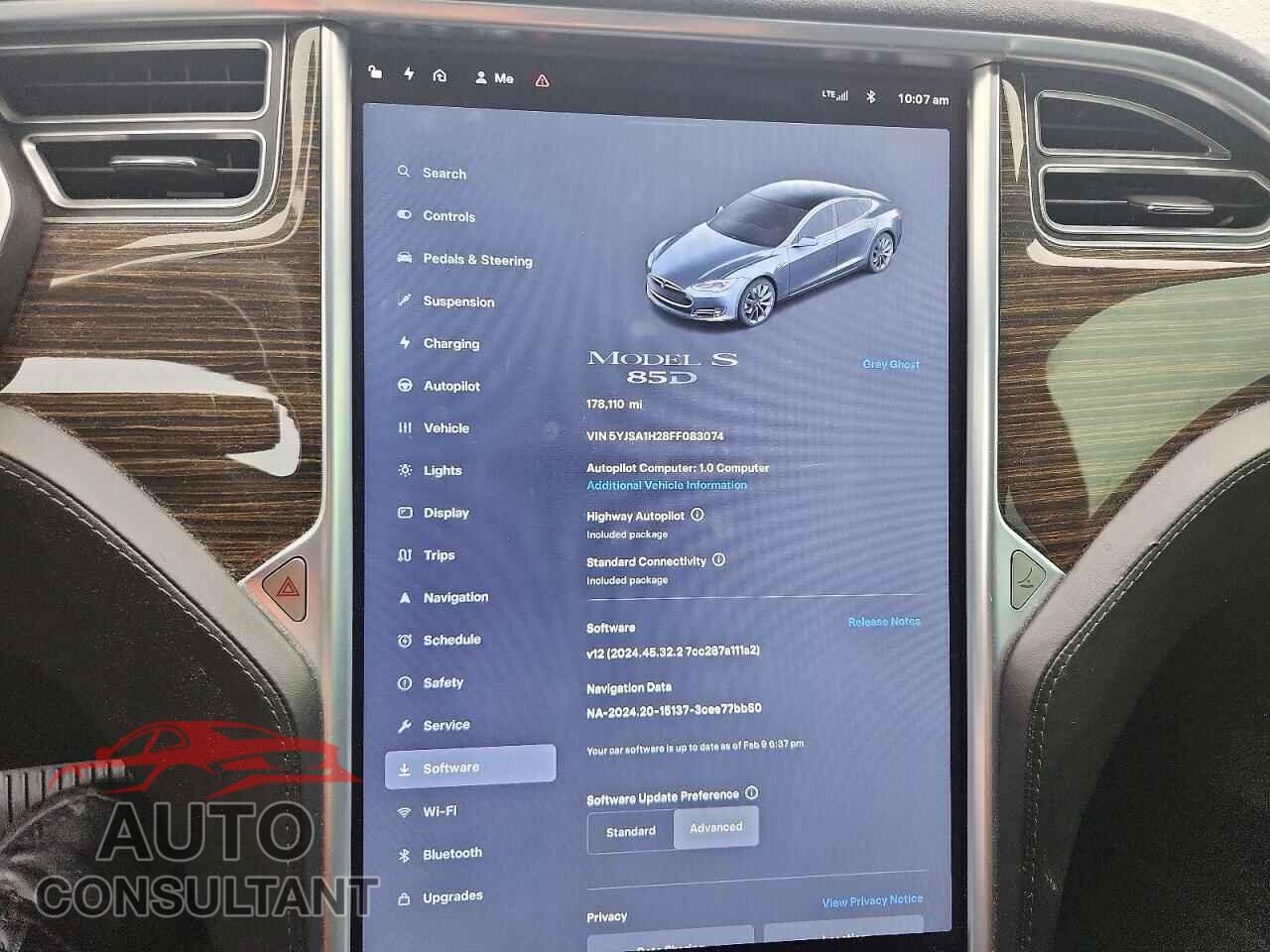 TESLA MODEL S 2015 - 5YJSA1H28FF083074