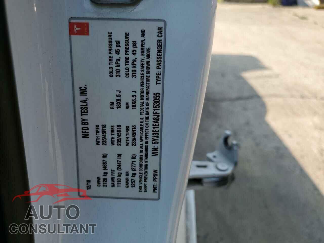 TESLA MODEL 3 2018 - 5YJ3E1EA8JF153055