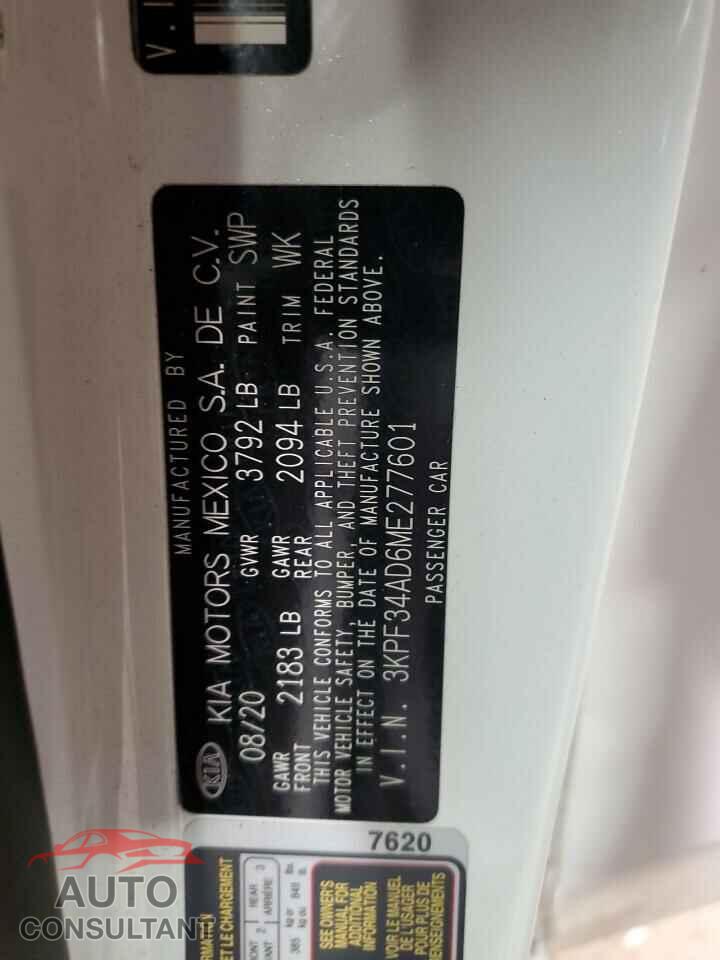 KIA FORTE 2021 - 3KPF34AD6ME277601