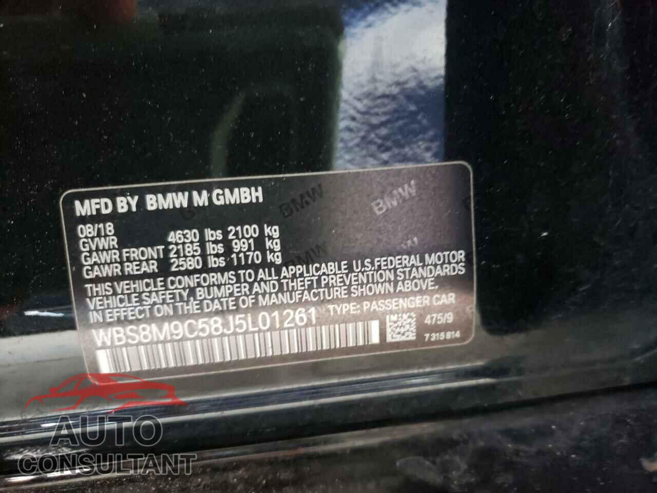 BMW M3 2018 - WBS8M9C58J5L01261