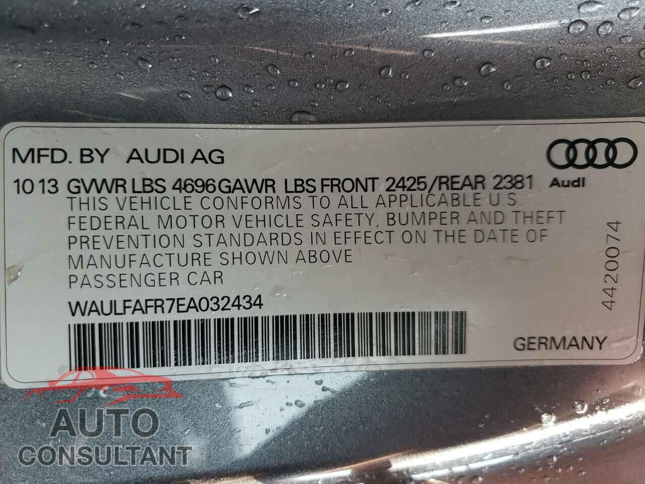 AUDI A5 2014 - WAULFAFR7EA032434