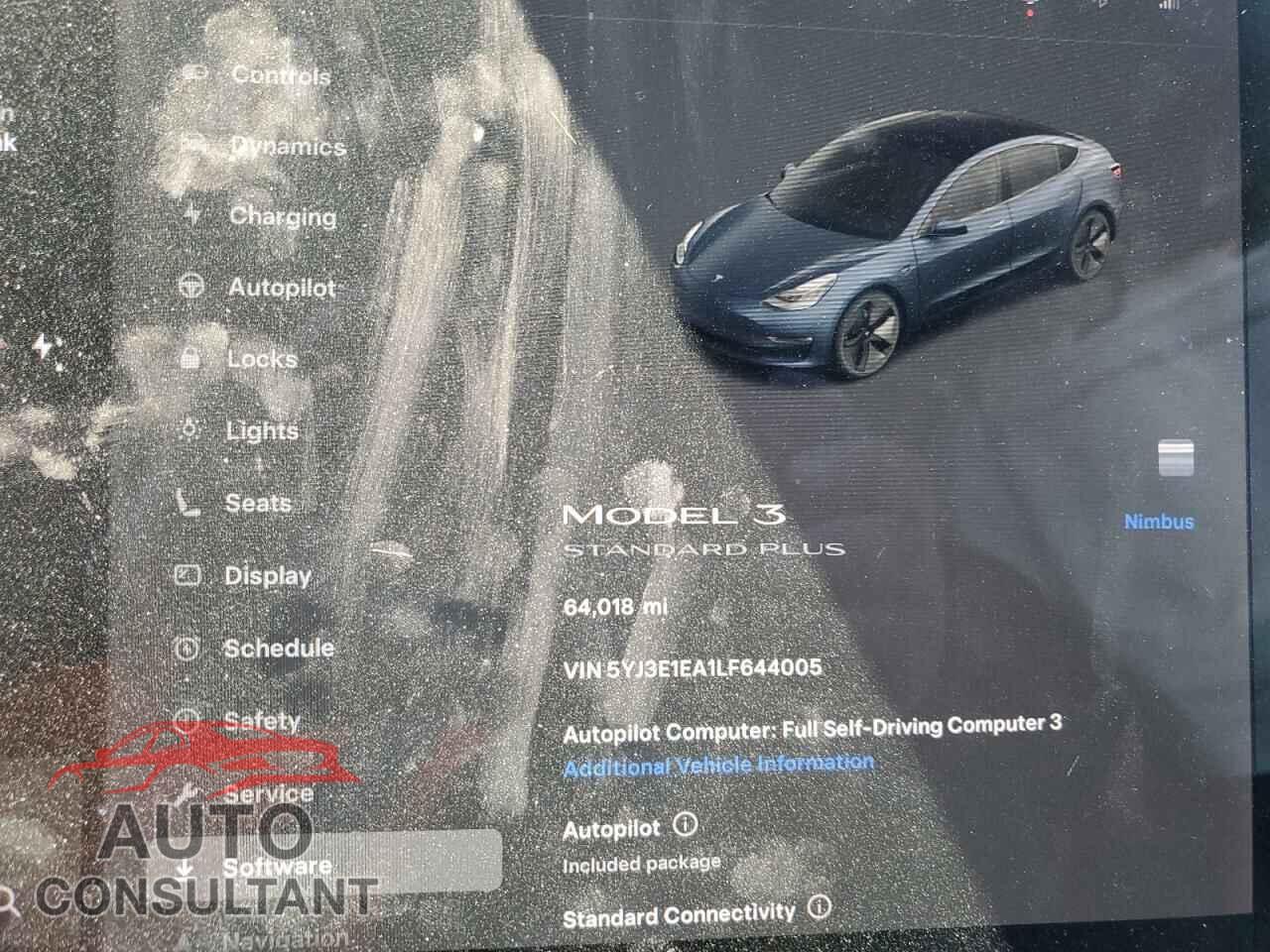TESLA MODEL 3 2020 - 5YJ3E1EA1LF644005