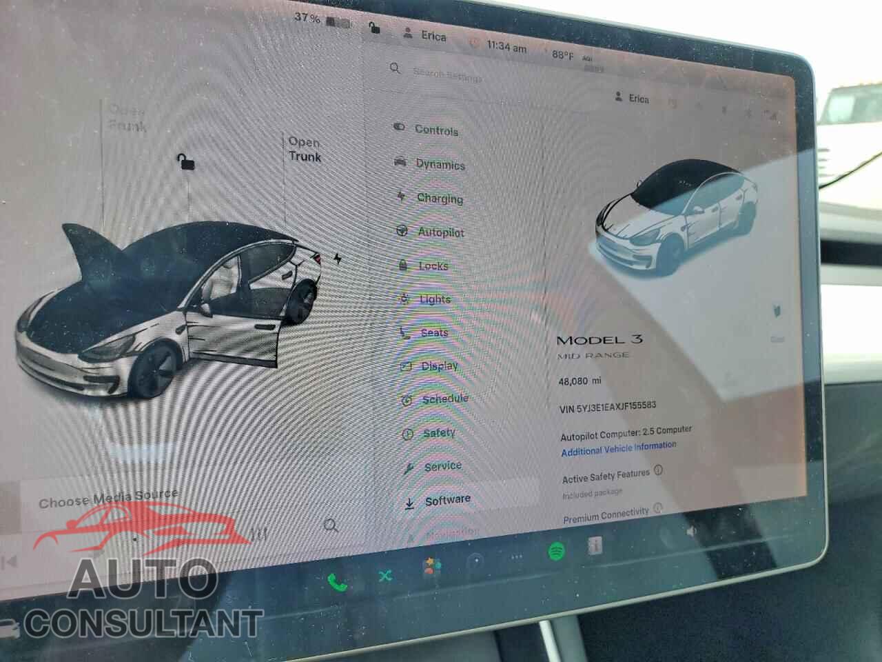 TESLA MODEL 3 2018 - 5YJ3E1EAXJF155583