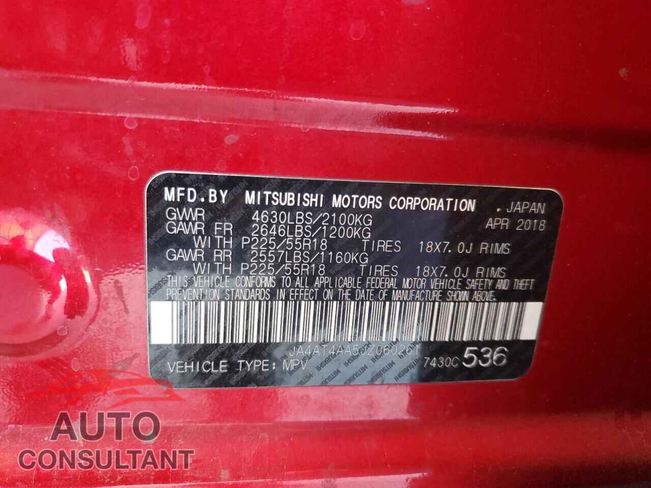 MITSUBISHI ECLIPSE 2018 - JA4AT4AA5JZ060261