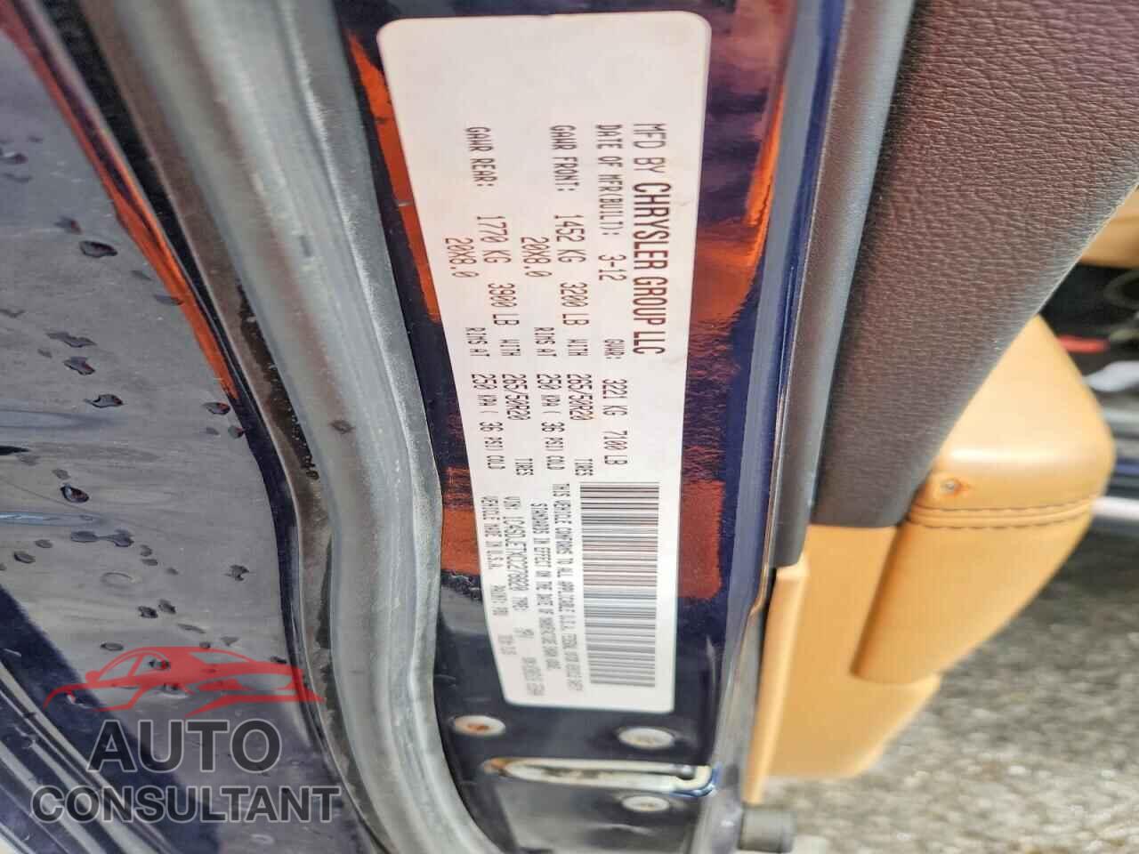 DODGE DURANGO 2012 - 1C4SDJETXCC278820