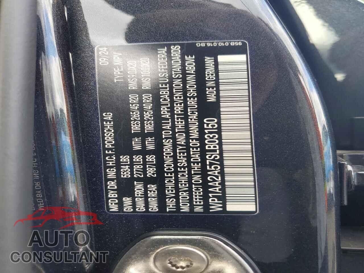 PORSCHE MACAN 2025 - WP1AA2A57SLB03150