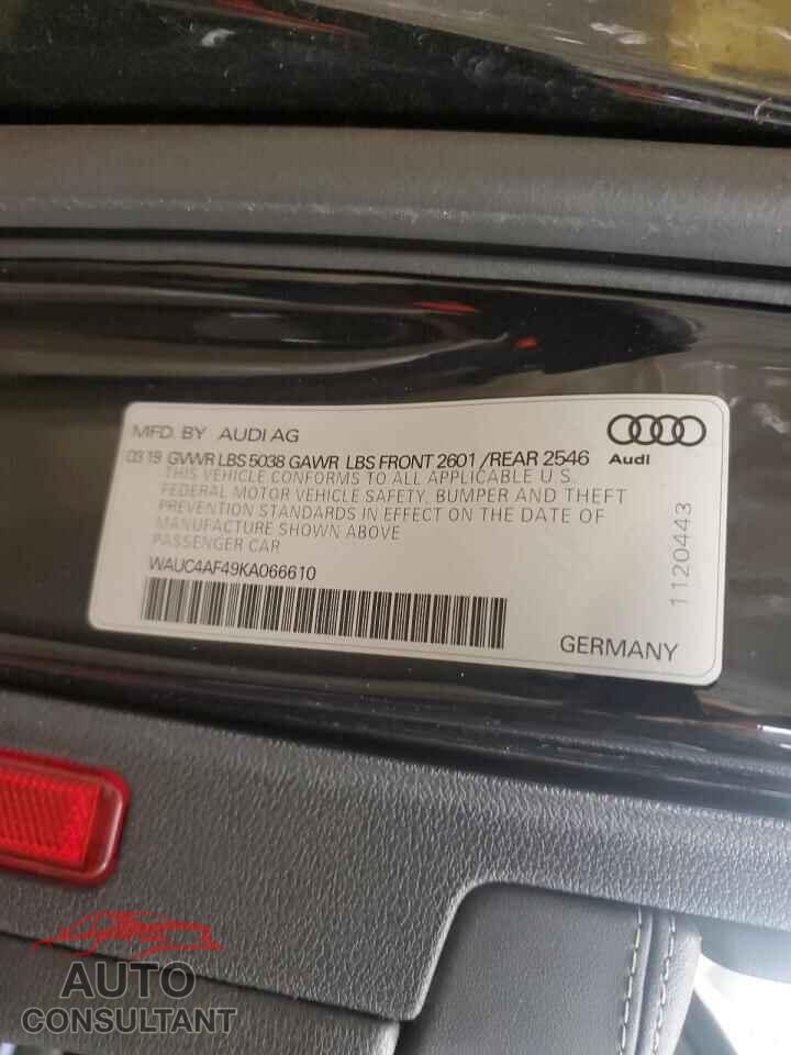 AUDI S4/RS4 2019 - WAUC4AF49KA066610