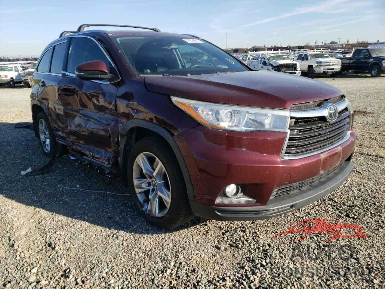 TOYOTA HIGHLANDER 2016 - 5TDDKRFH1GS241375