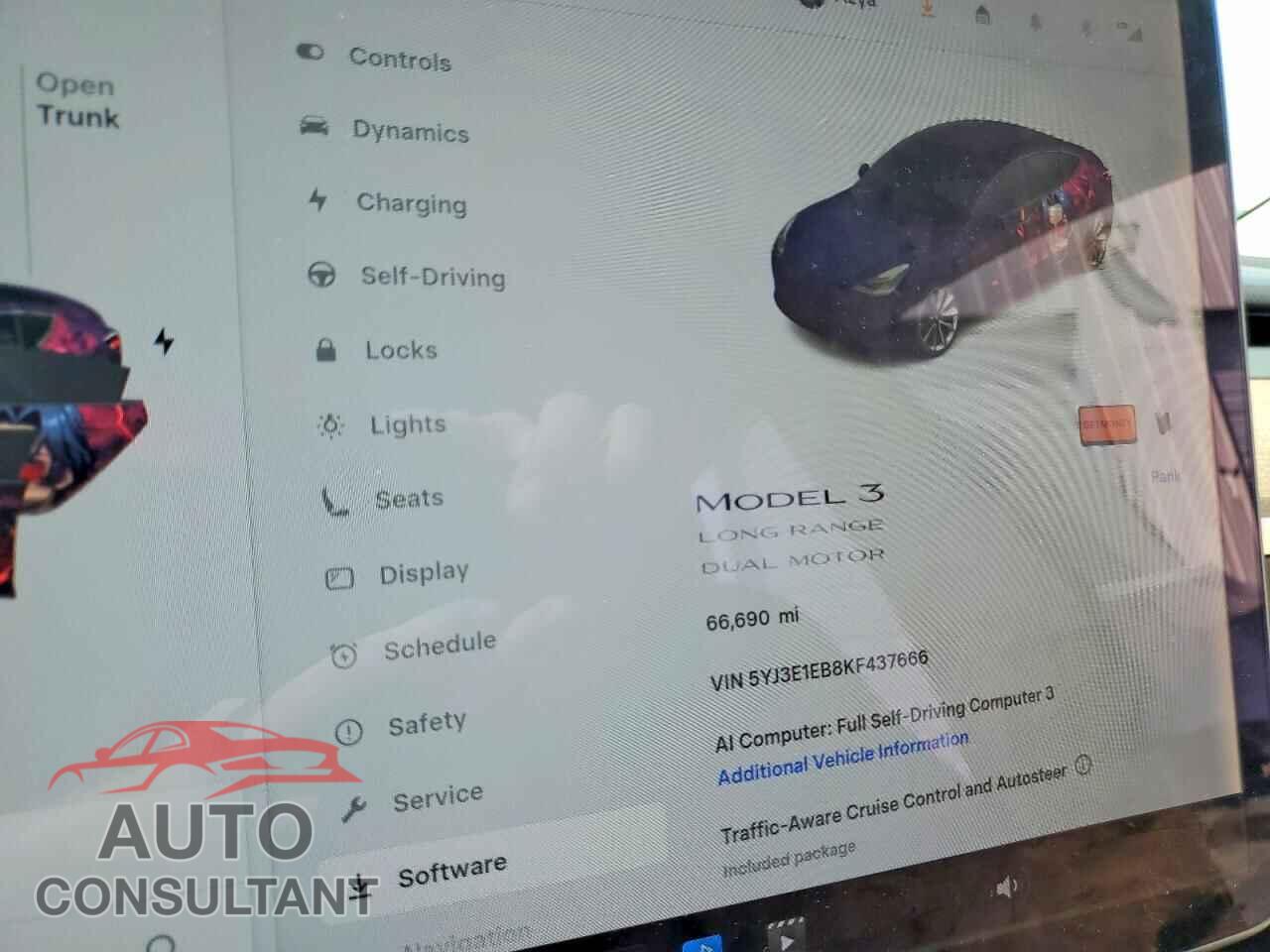 TESLA MODEL 3 2019 - 5YJ3E1EB8KF437666