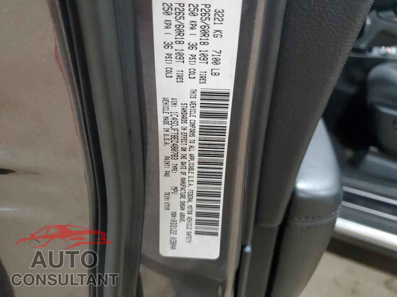 DODGE DURANGO 2014 - 1C4SDJFT8EC480783