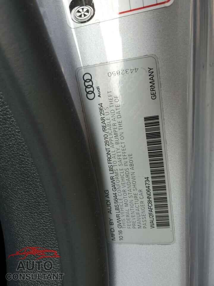 AUDI S7/RS7 2017 - WAU2FAFC8HN064734