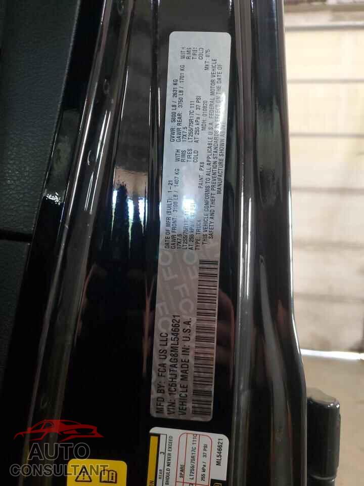JEEP GLADIATOR 2021 - 1C6HJTAG8ML546621