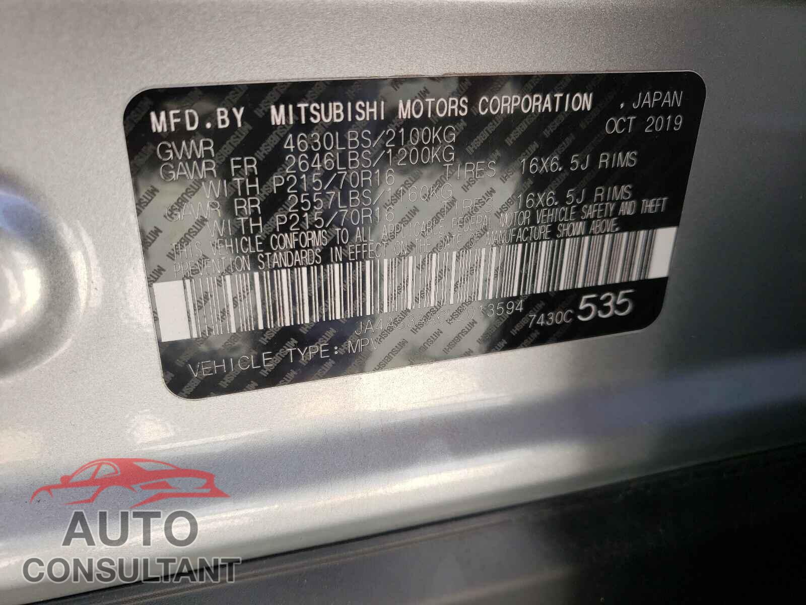 MITSUBISHI ECLIPSE 2020 - JA4AS3AA6LZ013594