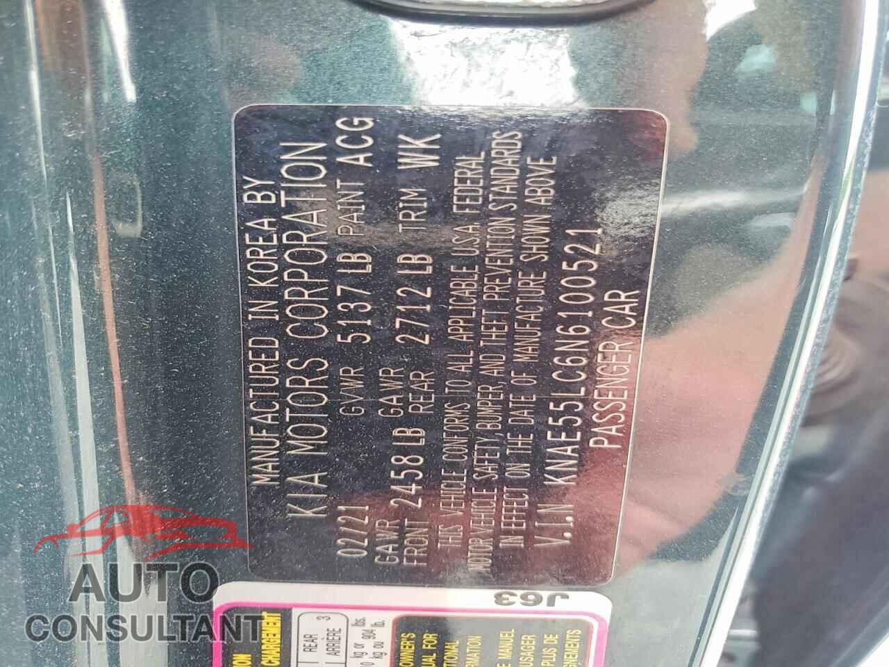 KIA STINGER 2022 - KNAE55LC6N6100521