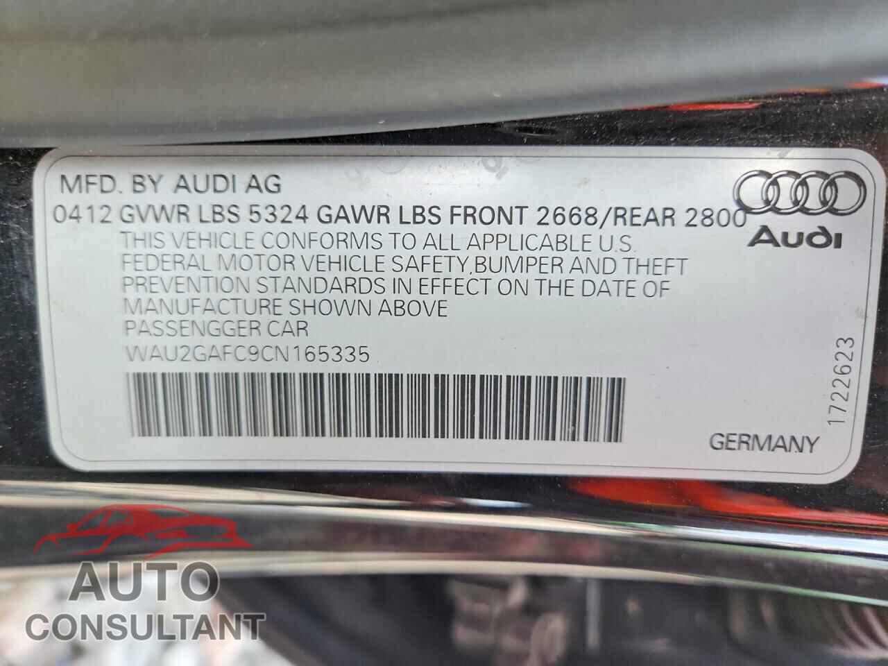 AUDI A7 2012 - WAU2GAFC9CN165335