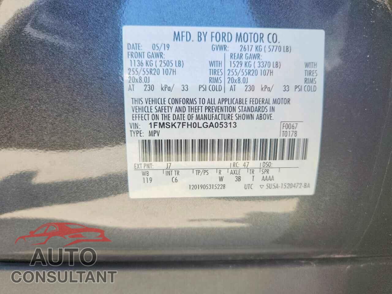 FORD EXPLORER 2020 - 1FMSK7FH0LGA05313