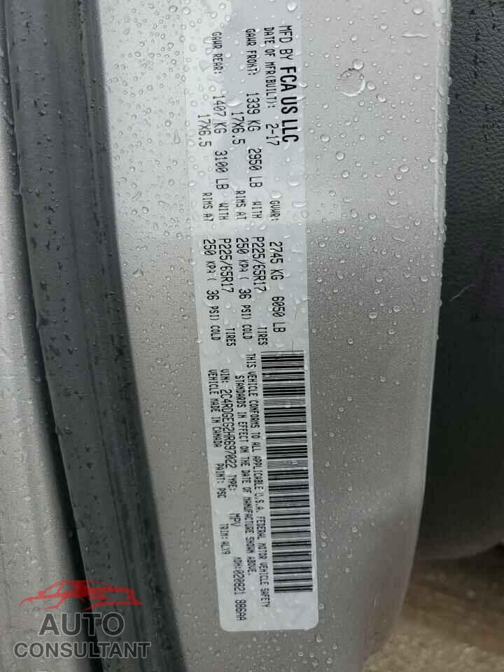 DODGE CARAVAN 2017 - 2C4RDGEG2HR697022
