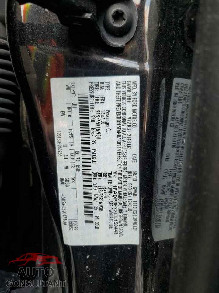 FORD FOCUS 2014 - 1FADP3F2XEL150443