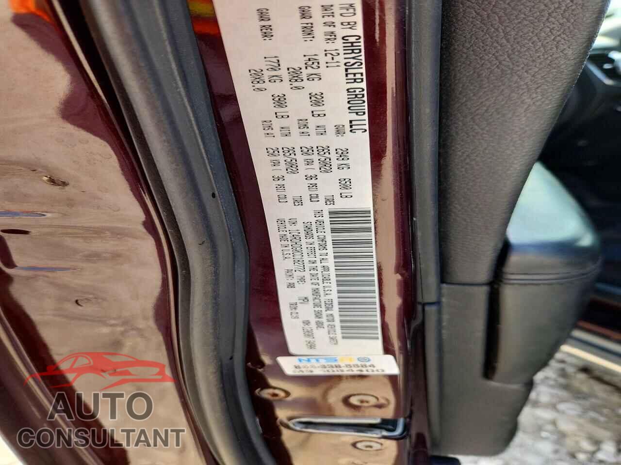 DODGE DURANGO 2012 - 1C4RDHDG0CC182772