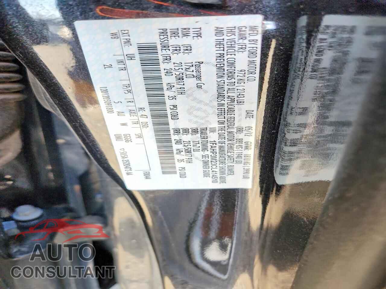 FORD FOCUS 2012 - 1FAHP3M23CL414510
